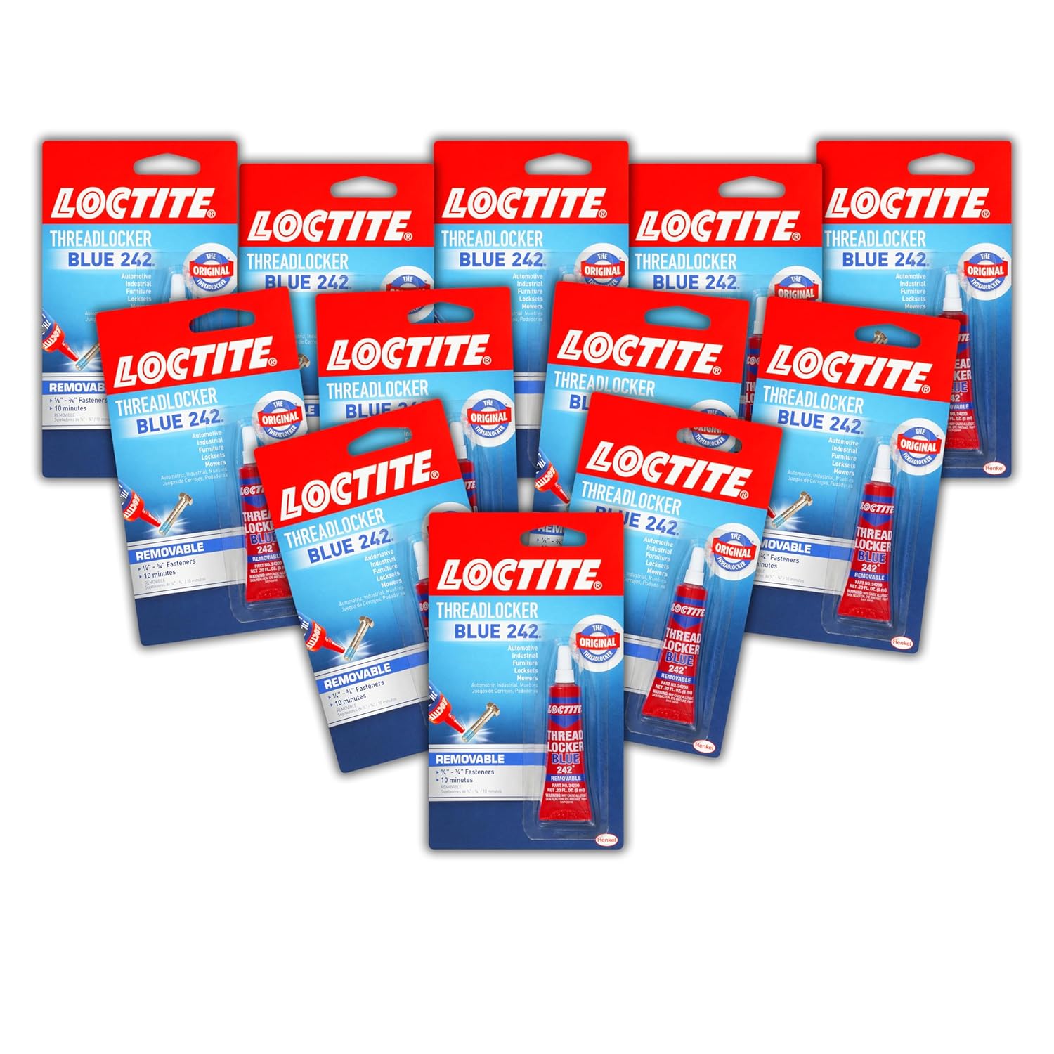 Loctite Threadlocker Blue 242 6 ml Bottle 12 Pack